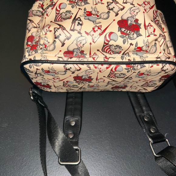 RARE Loungefly Disney Alice in Wonderland Tattoo AOP Mini Backpack - Picture 9 of 13